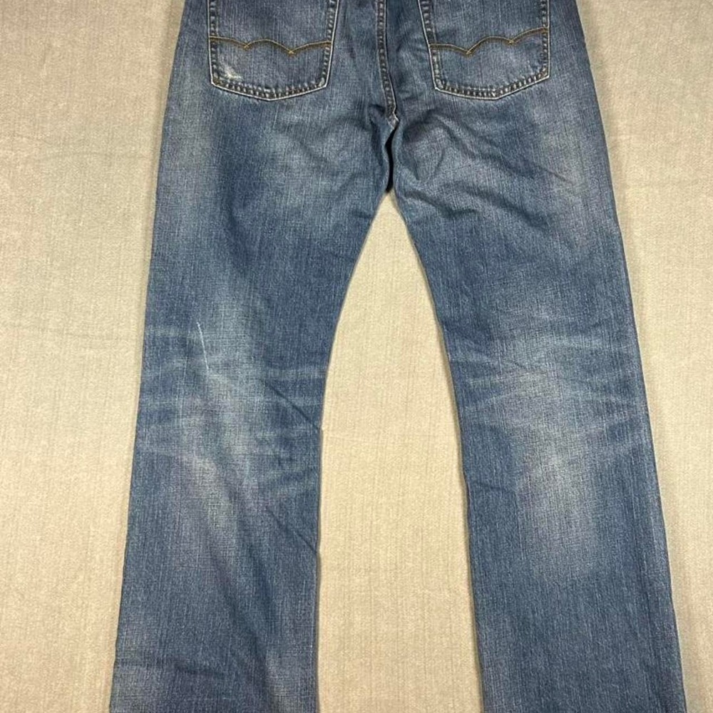 American Eagle Original Bootcut Jeans Mens 33x34 Distressed Blue Denim